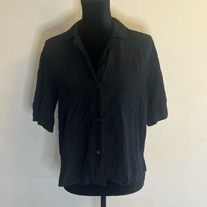 Black Short Sleeve Button Down Shirt By a. new day